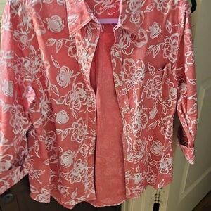 Coldwater Creek Pink Floral Jacket